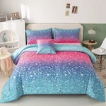 Rynghipy 6PCS Gradient Glitter Bedding Set For Girls Twin Size Colorful Rainbow. Fixed Price $53.23.
