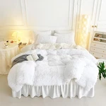 White Faux Fur Comforter Set Queen 3 Piece Bedding. Fixed Price $76.65.