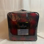 Cuddl Duds Cal King Heavyweight Flannel Comforter Set, Red Plaid 3PC. Fixed Price $60.00.