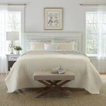 Laura Ashley Felicity Collection Quilt SET-100% Cotton Twin And Sham Ivory. Fixed Price $48.99.