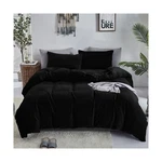 Luxlovery Black Velvet Comforter King Men Plush Fluffy Bedding Dark Color Min.... Fixed Price $122.00.