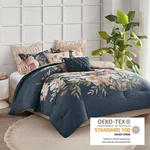 Madison Park 8PCS Floral Queen Size All Seasons Lightweight Bed Comforter Sets.. Fixed Price $111.99.