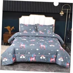 3PCS Gray Comforter Set Soft Microfiber Lightweight Girls Twin Unicorn. Fixed Price $40.31.