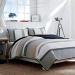 Nautica Tideway Striped Cotton Full, Queen Quilt Reversible 100% New. Fixed Price $129.95.
