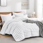 Andency Full Size Comforter Sets White Gingham Plaid Bedding Teen Kids Rever. Fixed Price $73.77.