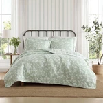 Quilt Set, Luxuriously Soft Bedding With Matching Sham, Floral Design,green. Fixed Price $65.00.