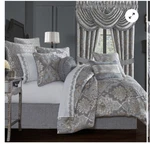 Nip J Queen New York Woodhaven Powder Blue Comforter Set 4PC. Fixed Price $253.79.