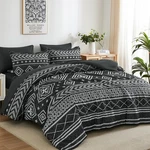 Yiran King Size Comforter Set, 7 Pieces Boho Bed (104"X90"), Black. Fixed Price $88.88.