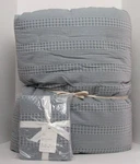 Pottery Barn Honeycomb Cotton Comforter King/cal.king 1 Sham Gray Mist New. Fixed Price $156.70.