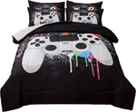 Gamer Bedding Sets Boys, Queen Size 3-PIECE Gaming Comforter Kids. Fixed Price $66.99.