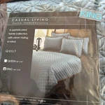 Casual Living King Size 3 Piece Reversible Comforter/ Coverlet. Fixed Price $125.00.