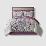 Lanwood, Home Purple Gray Monica. Queen Bedding Comforter 8 Pc. Set. Fixed Price $27.00.