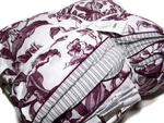 Pottery Barn Purple Marcia Floral Reversible Stripe Full Queen Comforter New. Fixed Price $95.00.