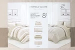 Fairfield Square Austin Queen Comforter Set Taupe Reversible 8-PIECE. Fixed Price $74.99.