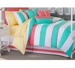 Southern Tide Cabana Stripe Twin Comforter 3 Pc.set Lite Coral Mint Green Yellow. Fixed Price $55.89.