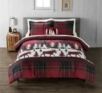 Cuddl Duds Full/queen 4 Piece Comforter Set Lodge Plaid Heavyweight Flannel Red. Fixed Price $174.99.