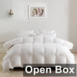 Dwr Heavyweight Down Feather Fibers Comforter, Queen Size, White. Fixed Price $118.01.