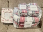 Pottery Barn Teen Morgan Plaid Sherpa Queen Comforter Shams Fa Sheet Set. Fixed Price $319.95.