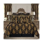 Loom And Mill 9-PIECE Jacquard Comforter Set, Luxury Classic Black Damask Jac.... Fixed Price $379.79.