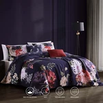 Bebejan Deep Purple Garden 100% Cotton Sateen 5 Piece Reversible Comforter Set. Fixed Price $134.99.