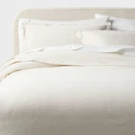 King Casual Textured Cotton Duvet Cover And Sham Set Ivory - Threshold. Fixed Price $33.99.