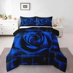 Feelyou Blue And Black Comforter Set Full Size Kids Rose Boys. Fixed Price $29.87.