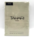 Tahari Home King Pillowcases Pair (2) 300 Tc Tan Beige Solid Factory Sealed Nip. Fixed Price $13.43.