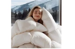 Goose Feather Down Comforter - 900+ Fill Power Medium Queen (upgraded) White. Fixed Price $118.55.