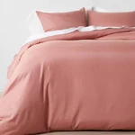3PC Full/queen Lyocell Cotton Blend Duvet & Sham Set Rose - Casaluna. Fixed Price $43.99.