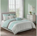 Jla Luxury 510 Design Seaform Gray White 8PCS Comforter Set Queen New. Fixed Price $69.99.