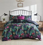 Madison Park Comforter Set, Softspun Vibrant Color Floral Print Boho Bedset.... Fixed Price $52.49.