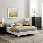Sutton King Performance Velvet Bed Frame Elegant White. Fixed Price $421.99.