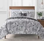 Sunham Rues De Paris Fairfield Square Full Reversible 12 Pc Blue Comforter Set. Fixed Price $77.00.