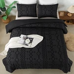 Andency Black Tufted Comforter Set KING(104X90INCH), 3 PIECES(1 Tufts Comfort.... Fixed Price $46.90.