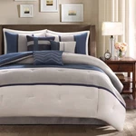 Palisades Blue And Gray Queen 7-PIECE Comforter Set. Fixed Price $157.74.