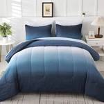 Ombre Blue King Comforter Set - 7 Piece Bedding With Sheets & Pillowcases. Fixed Price $39.99.