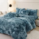 Perfemet Fuzzy Faux Fur Comforter Set Queen Size 3 Pcs Colorful Plush Shaggy .... Fixed Price $79.83.