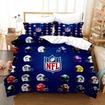 3D Nfl Quilt Cover Set Duvet Bedding Pillowcases. Fixed Price $89.99.
