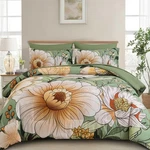 Xruibed Queen Comforter Set 7 Pieces Green Floral Size. Fixed Price $87.63.