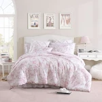 Queen Delphine Mauve Pink Bedding Set Laura Ashley Home Cotton Blend Comforter. Fixed Price $131.90.
