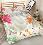 Jumping Fancy Carp 3D Printing Duvet Quilt Doona Covers Pillow Case Bedding Sets. Fixed Price $163.21.