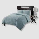 Vcny Home Blue 3-PIECE Geometric Comforter Set Full/queen. Fixed Price $32.40.