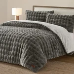 Frye 2" Solid Channel Luxury Faux Fur Comforter 3 Piece King Set, Reversible. Fixed Price $239.95.