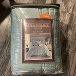 Anthology 2 Piece Comforter Set With Pin Tuck Pattern Whisper Spa Blue Twin New. Fixed Price $149.00.