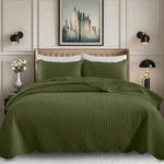 Modern Quilted Bedspread Reversible Velvet Coverlet Set Soft Comforter. Fixed Price $27.89.