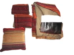 Croscill Plateau Chenille Rust Striped Southwestern (5P) Queen Comforter Set. Fixed Price $320.00.