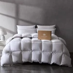 Luxury White Goose Feather And Down Fiber Comforter Twin Size, All Season Fluffy. Fixed Price $199.99.