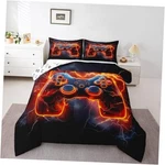 Gamer Gaming Comforter Set Size Boys Lightning Bedding Kids Twin Red Black. Fixed Price $29.47.