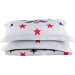 Patriotic Quilt Bedding Set Bedspread And Pillow Shams, Stars. Fixed Price $42.99.