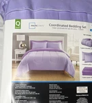 Mainstays Queen Bed-in-a-bag Lavender 7-PIECE Comforter Sheet Shams Polyester. Fixed Price $40.99.